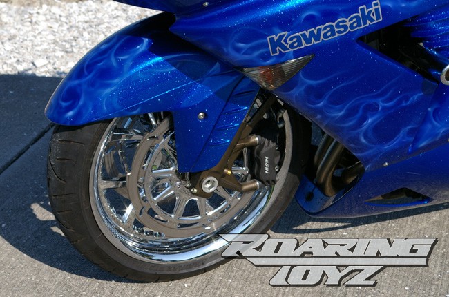 Custom Electric Blue Kawasaki ZX14 with NOS | Roaring Toyz