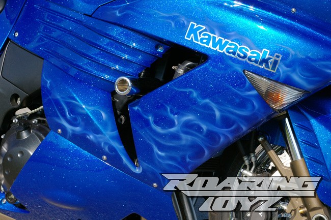 Custom Electric Blue Kawasaki ZX14 with NOS | Roaring Toyz