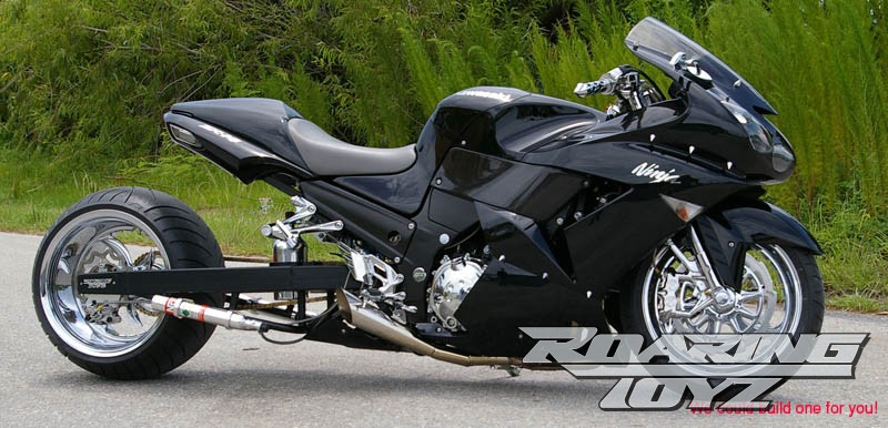 Midnight Black Stretched Black ZX14 with NOS | Roaring Toyz