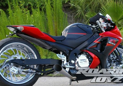 Black Red Chrome GSXR 240 Wide Tire Kit | Roaring Toyz