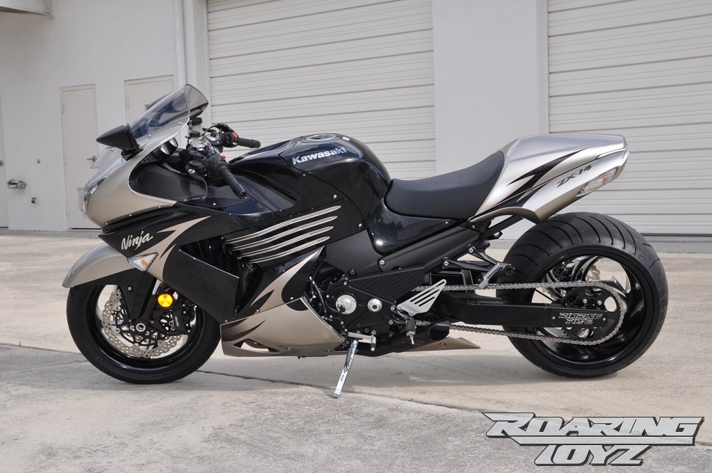 Titanium/Black ZX-14 with O.S.D. Signature Series Swingarm 