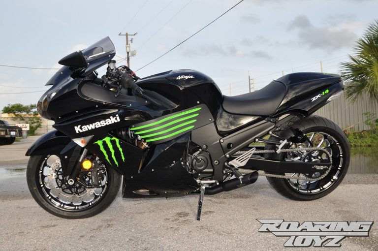 2010kawasakizx14roaringtoyzcustomwith240extendedswingarmkit