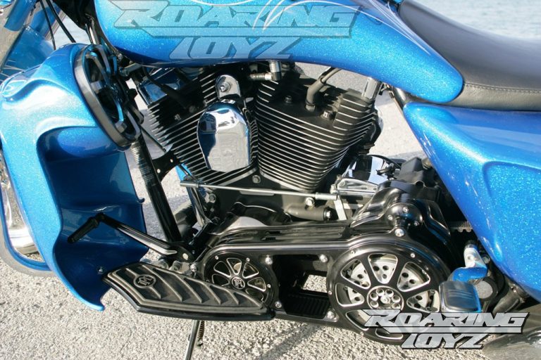 harleycustombaggerperformancemachineopenprimaryfloorboardsshifterbilletblack20132012