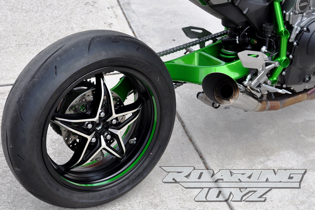 6 Over extended Kawasaki H2 single sided swingarm h2r h2 sx copy