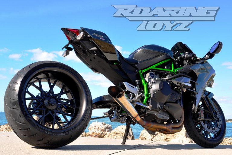 Custom Kawasaki Ninja H2 H2R Billet 300 Wide Tire Swingarm Kit ...