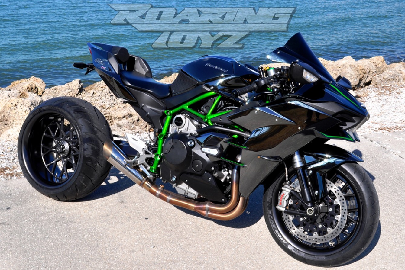 2015 Kawasaki H2 with 300 OSD Single Sided Swingarm Kit